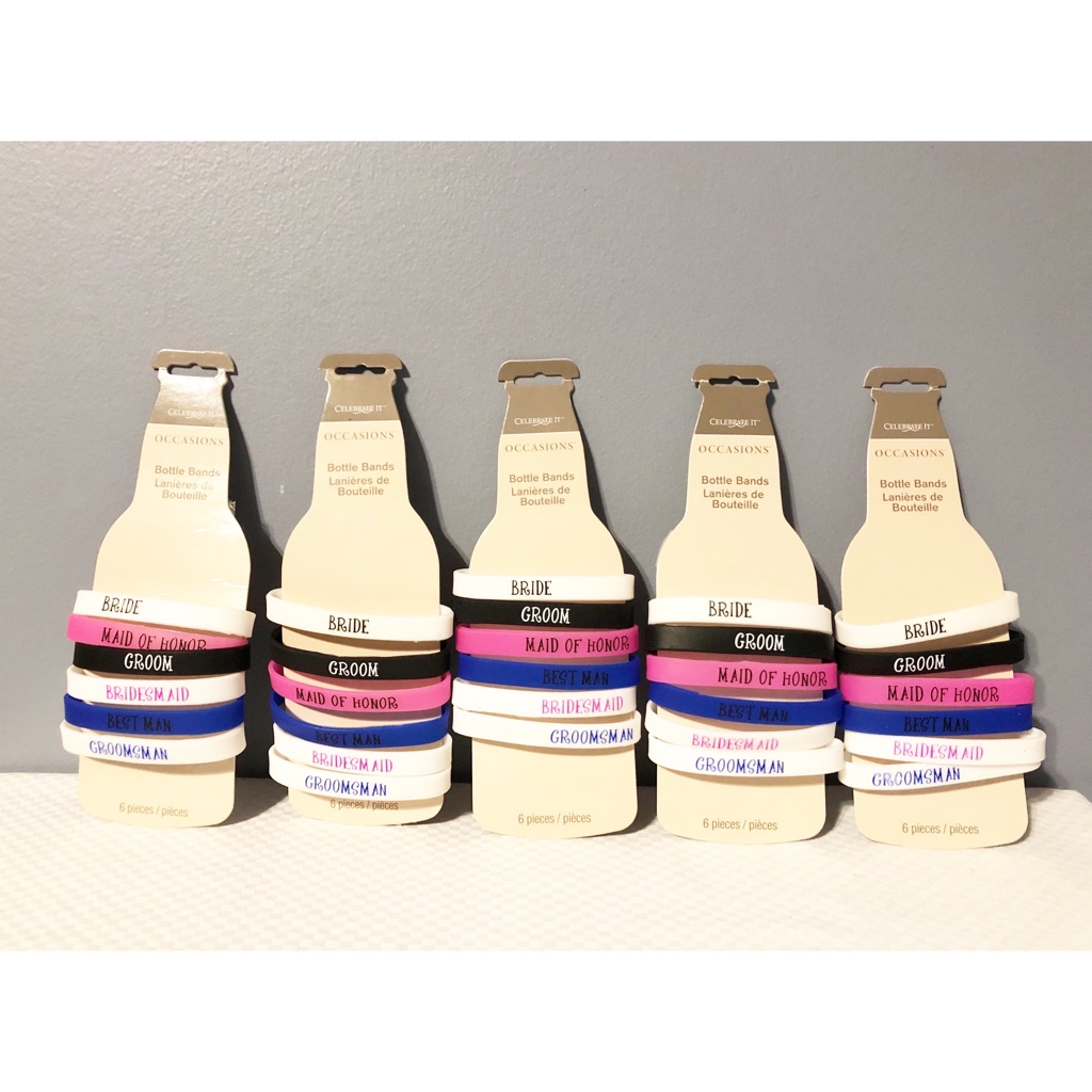30 Wedding Party WristBottle Bands